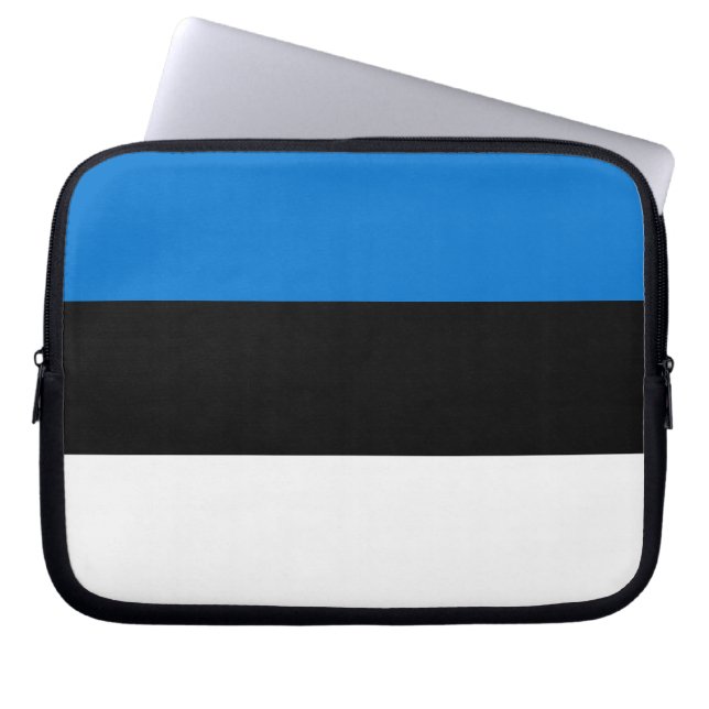 Funda Para Portátil Sello de portátiles con bandera de Estonia (Frente)