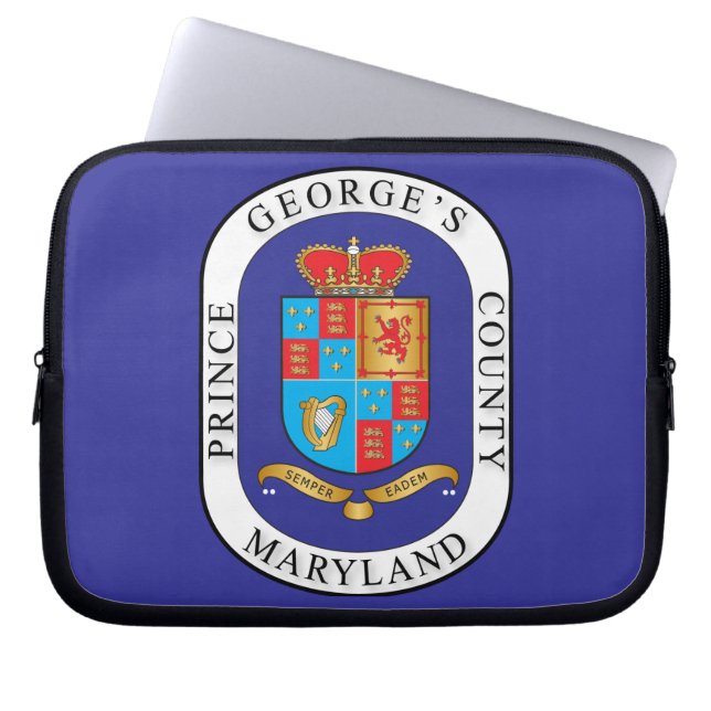 Funda Para Portátil Sello del condado de Prince George (Frente)