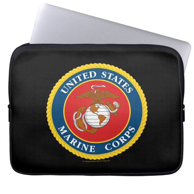 Funda Para Portátil Sello del Cuerpo de Marines - Plano (Frente)