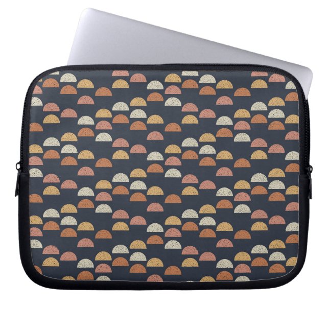 Funda Para Portátil Semi modelo geométrico del círculo (Frente)