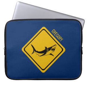Funda Para Portátil señal de ruta de tiburón