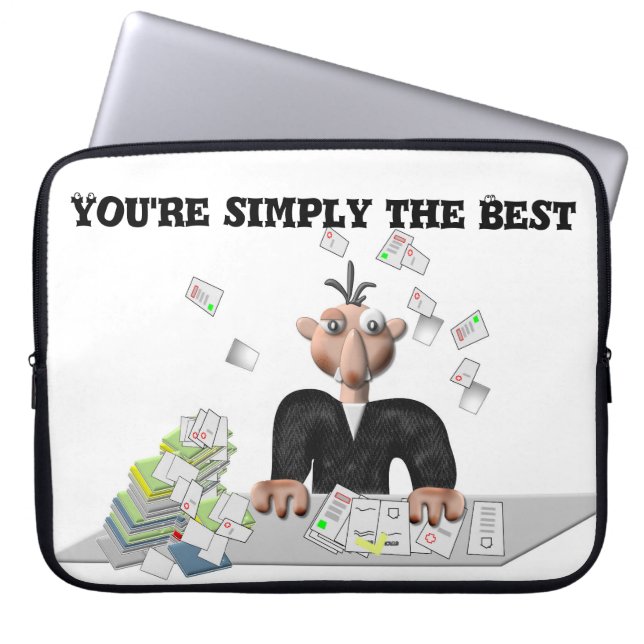 Funda Para Portátil Sencillamente eres el mejor texto personalizado (Frente)