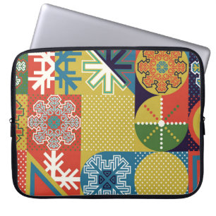 Funda Para Portátil Sencillo fondo local plano de geome multicolor