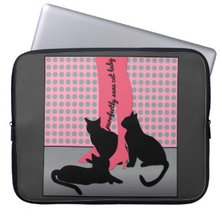 Funda Para Portátil Señora sana del gato de Purrfectly