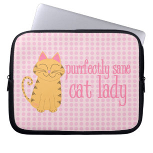 Funda Para Portátil Señora sana Laptop Sleeve del gato de Purrfectly
