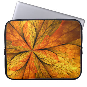 Funda Para Portátil Sensación de otoño, flor fractal abstracta moderna
