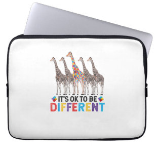 Funda Para Portátil Sensibilización sobre autismo animal de jirafa abu
