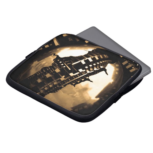 Funda Para Portátil Sepia Steampunk  (Superior anverso)