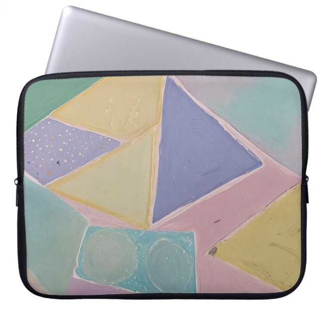 Funda Para Portátil Serene Abstracts: Un sueño pastel (Frente)