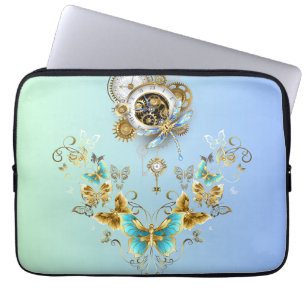 Funda Para Portátil Serenidad Mecánica - Diseño Verde azulado de Steam