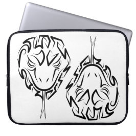Funda Para Portátil Serpiente Tribal Negra y Blanca