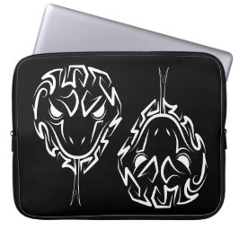 Funda Para Portátil Serpiente Tribal Negra y Blanca