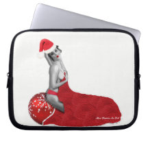 Sexy Mrs Santa Retro Pinup Chica Laptop Sleeve Xma