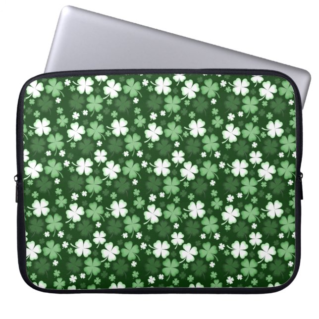 Funda Para Portátil Shamrock verde, Día de San Patricio (Frente)