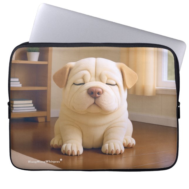 Funda Para Portátil Shar Pei Puppy - Soft Serenity by WangWang (Frente)