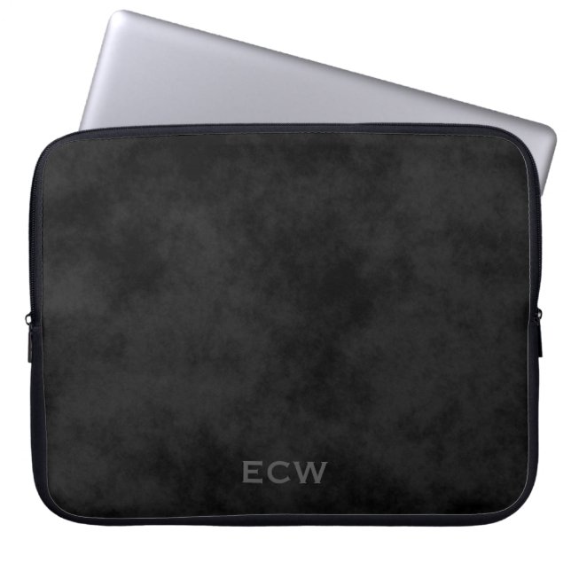 Funda Para Portátil * Sharp Faux Stamped Mottand Black (Frente)