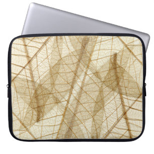 Funda Para Portátil Sheer Cream Beige Lace Leaves