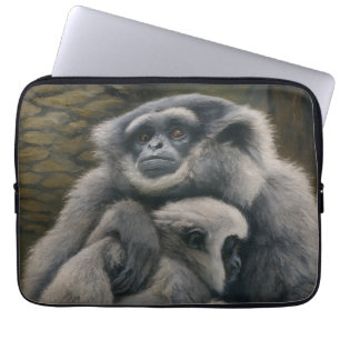 Funda Para Portátil Shelter Gibbon - Retrato emocional de la vida silv