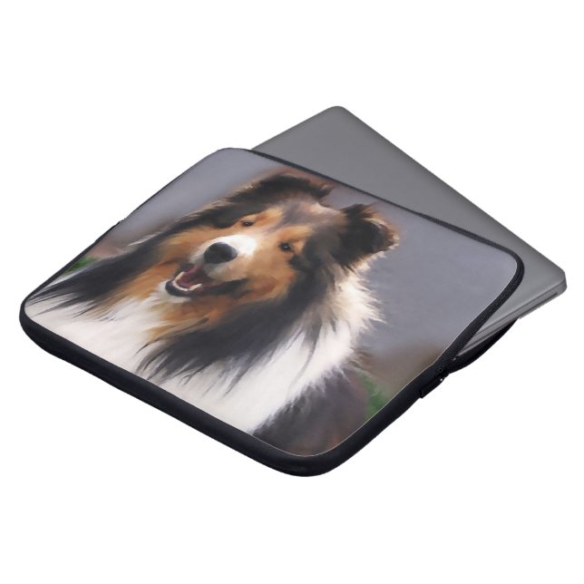 Funda Para Portátil Shetland Sheepdog Art (Superior anverso)