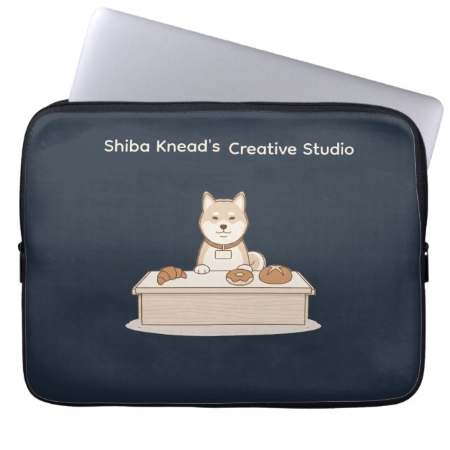 Funda para portátil Shiba Inu Bakery  (Frente)