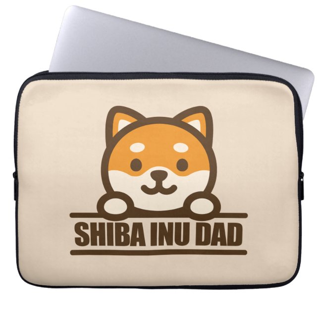 Funda Para Portátil SHIBA INU DAD - Proud Shiba Inu Father Design (Frente)