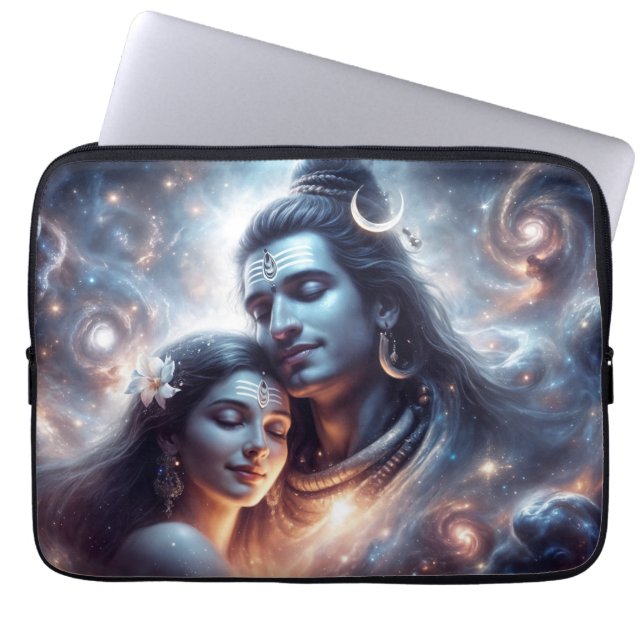 Funda Para Portátil Shiva y Shakti amor cósmico (Frente)