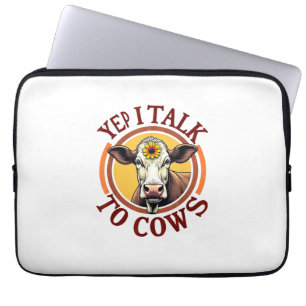 Funda Para Portátil Sí, Hablo Con Vacas, Una Vejez Granjera De Leche
