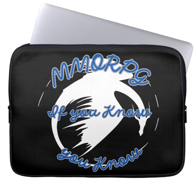 Funda Para Portátil Si sabes, sabes (con temas de juego) (Frente)