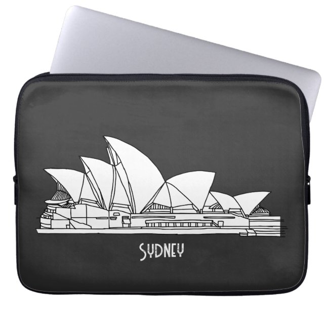 Funda Para Portátil Sídney Opera House Australia dibujo souvenir (Frente)
