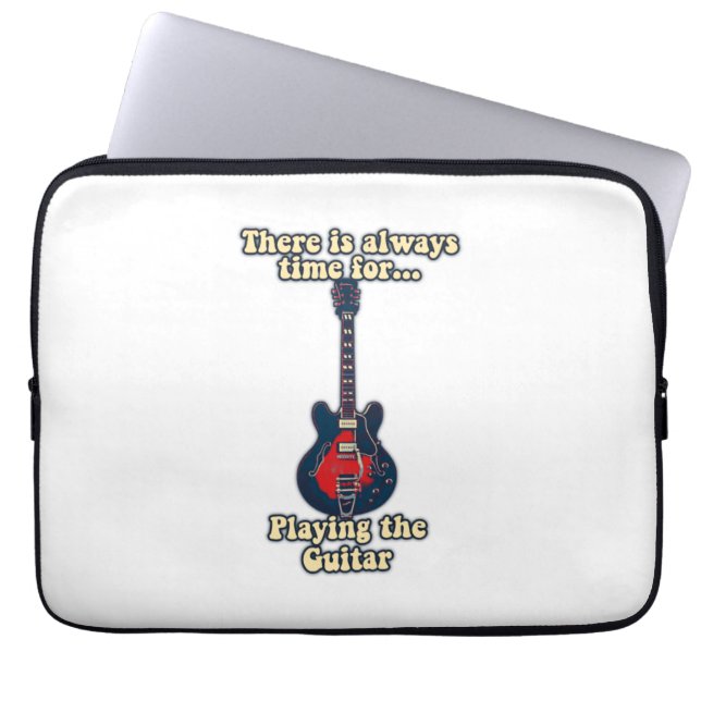 Funda Para Portátil Siempre hay tiempo para tocar la guitarra (Frente)