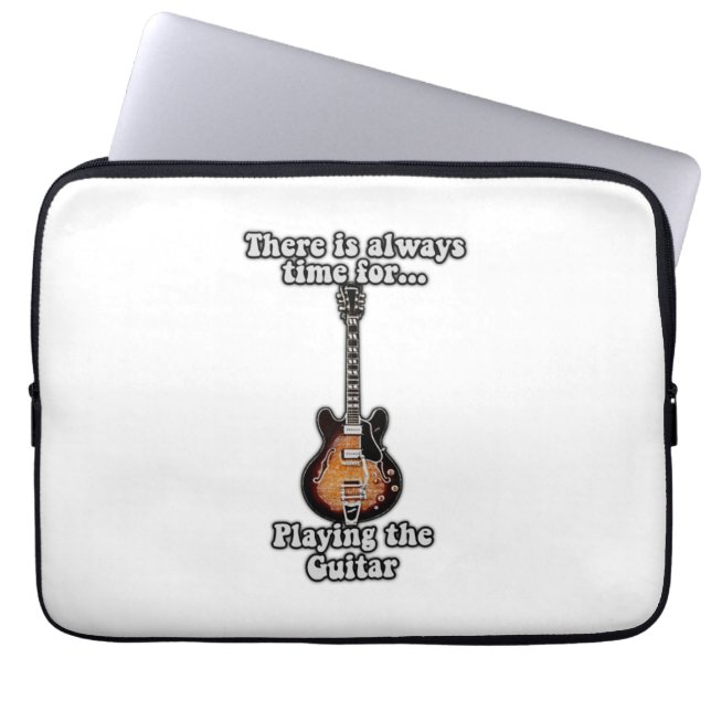 Funda Para Portátil Siempre hay tiempo para tocar la guitarra. retro (Frente)