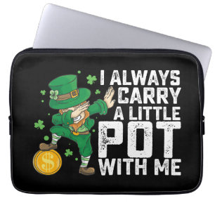 Funda Para Portátil Siempre Llevo Un Pequeño Bote Conmigo St Patrick's