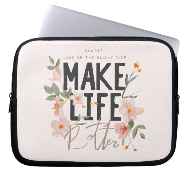 Funda Para Portátil Siempre mire el lado brillante (Frente)