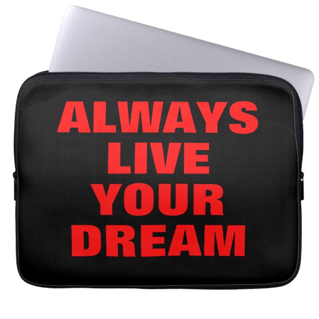 Funda Para Portátil Siempre viva tu sueño motivacional (Frente)