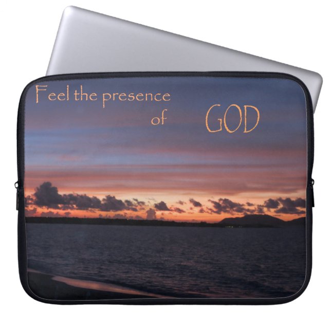 Funda Para Portátil Siente la presencia de Dios (Frente)