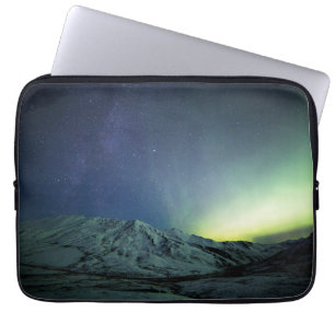 Funda Para Portátil Sierra Aurora Borealis y Vía Láctea Alaska