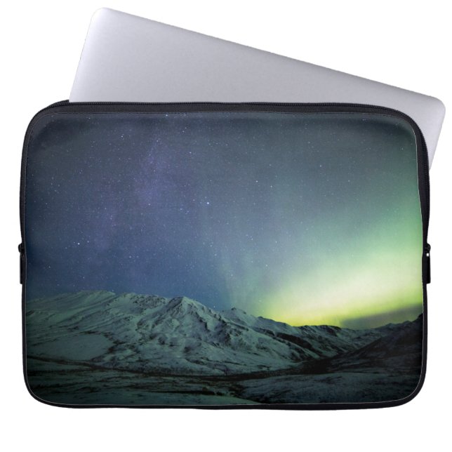 Funda Para Portátil Sierra | Aurora Borealis y Vía Láctea Alaska (Frente)