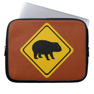Funda Para Portátil Signo de carretera australiano - wombat - electrón