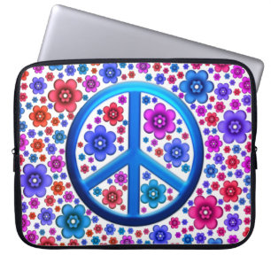 Funda Para Portátil Signo de la paz del Hippie