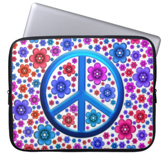 Funda Para Portátil Signo de la paz del Hippie