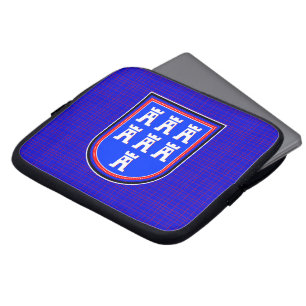Funda Para Portátil Signo sajón rojo azul