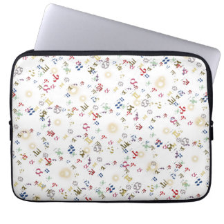 Funda Para Portátil Signos del Zodiaco Numéricos Multicolores