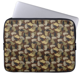 Funda Para Portátil Silhouette Animal Camouflage Brown