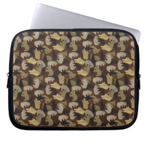 Funda Para Portátil Silhouette Animal Camouflage Brown