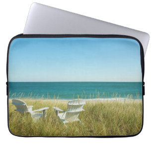 Funda Para Portátil Sillas de Adirondack en las dunas