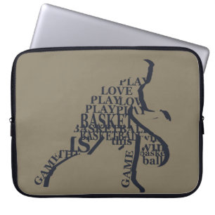 Funda Para Portátil silueta de jugador de baloncesto