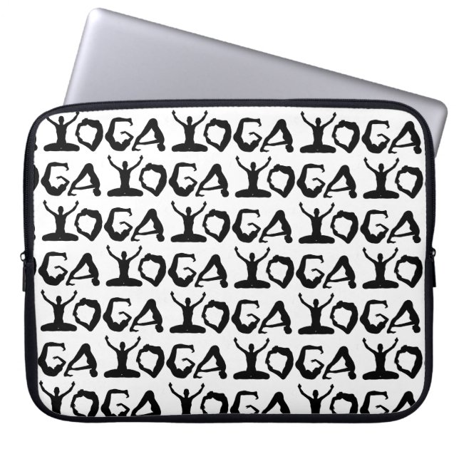 Funda Para Portátil Siluetas de yoga (Frente)