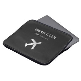 Funda Para Portátil Silva gris de plano de vuelo plateado