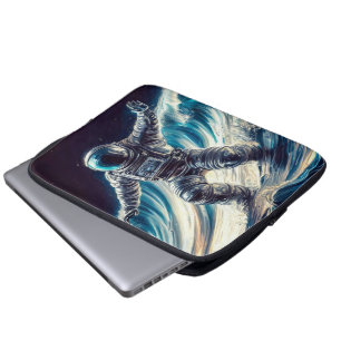 FUNDA PARA PORTÁTIL SILVER ASTRONAUT SURFING THE VAULT CELESTIAL