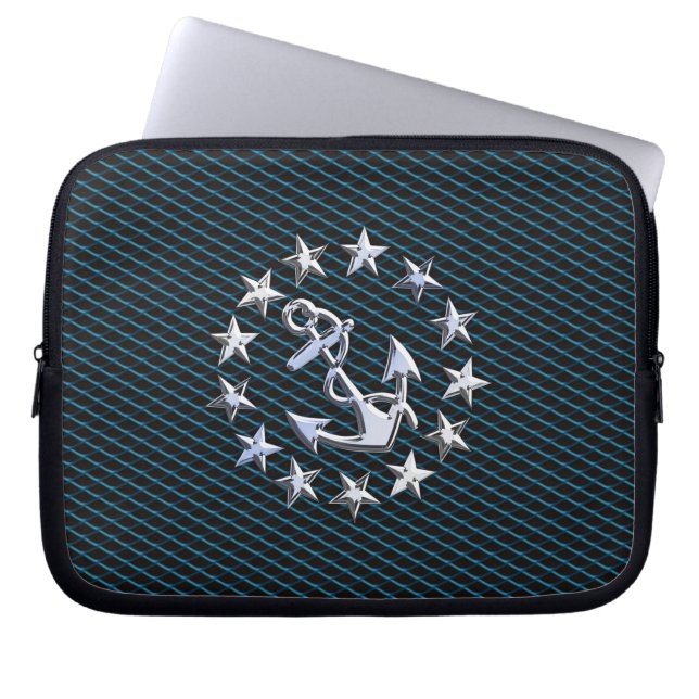 Funda Para Portátil Silver Yacht Flag (Frente)